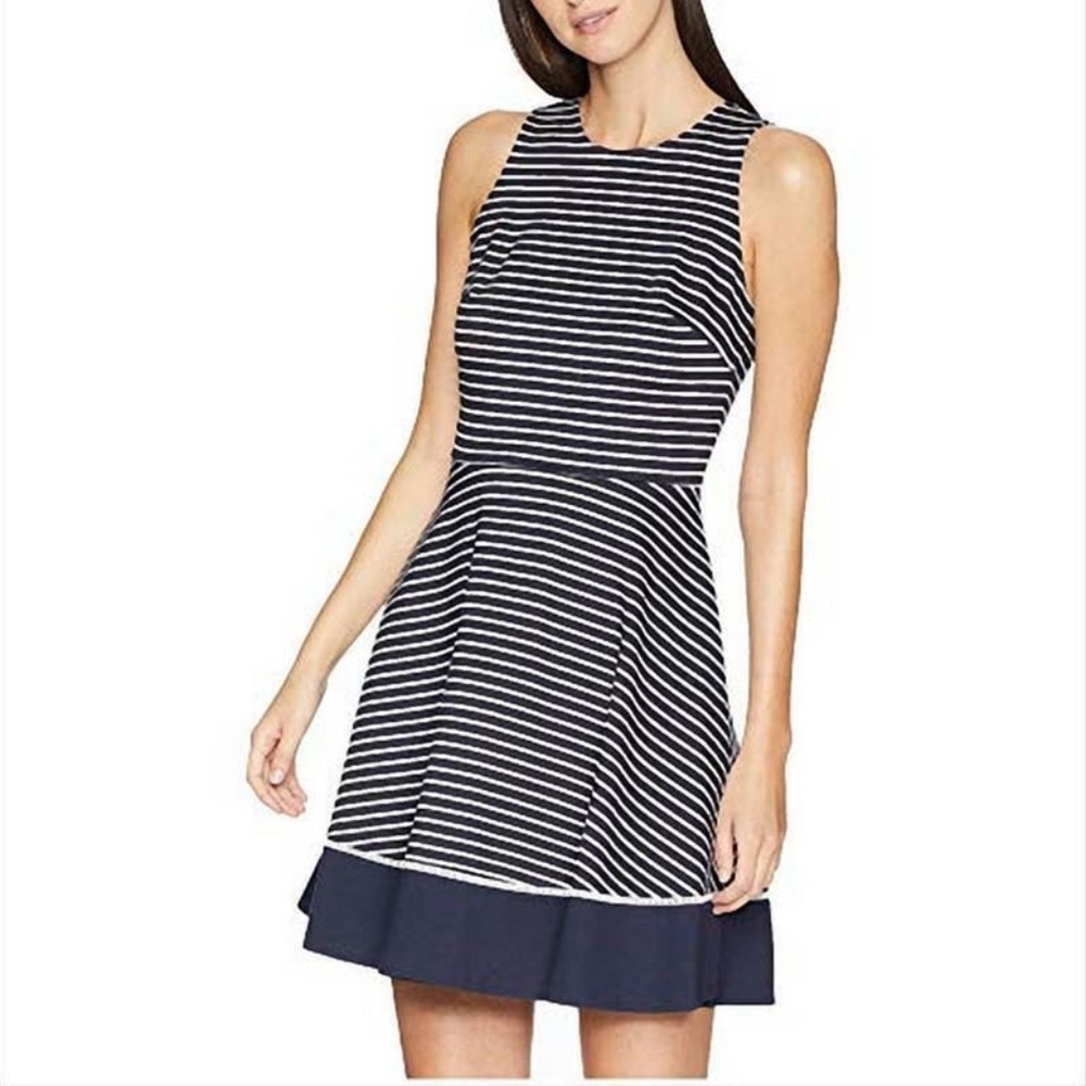 Navy Striped Sleeveless Kate Spade Dress